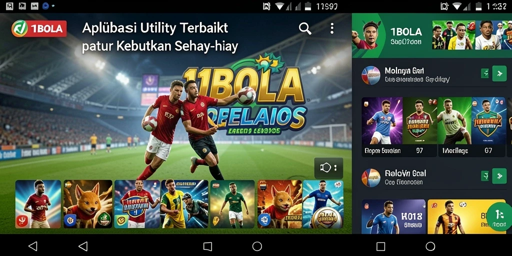 Tampilan antarmuka aplikasi 11BOLA yang menarik dan mudah digunakan.