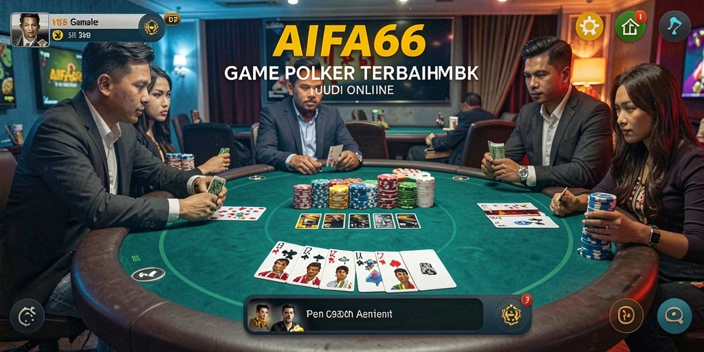 Screenshot AIFA66 menampilkan gameplay Poker yang mendebarkan.