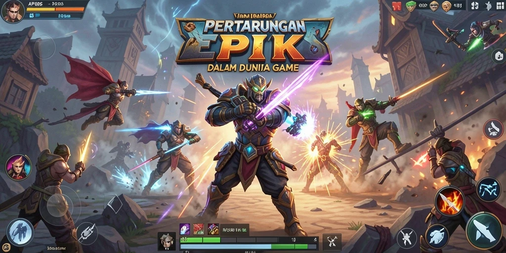 Gameplay AP686 menampilkan karakter bertarung dalam arena yang mendebarkan.