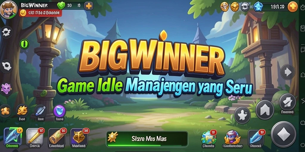 Screenshot utama menampilkan gameplay santai BIGWINNER.