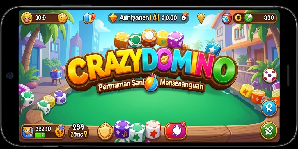 Tangkapan layar menampilkan pengalaman bermain yang mengasyikkan di CRAZYDOMINO.