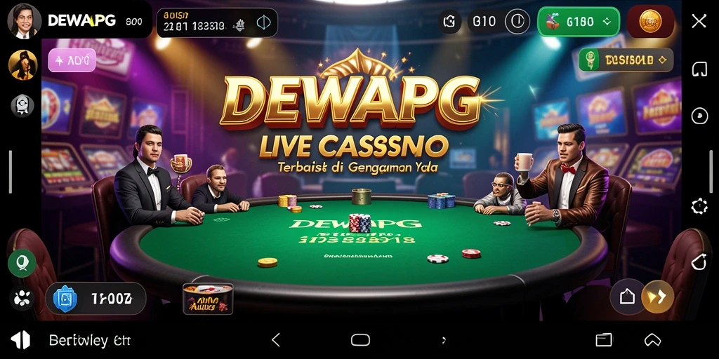 Tampilan mendebarkan dari permainan Live Casino DEWAPG dengan dealer profesional.