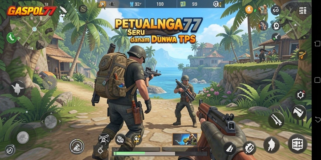 Tampilan seru gameplay GASPOL77 dengan aksi tembak-tembak yang intens.
