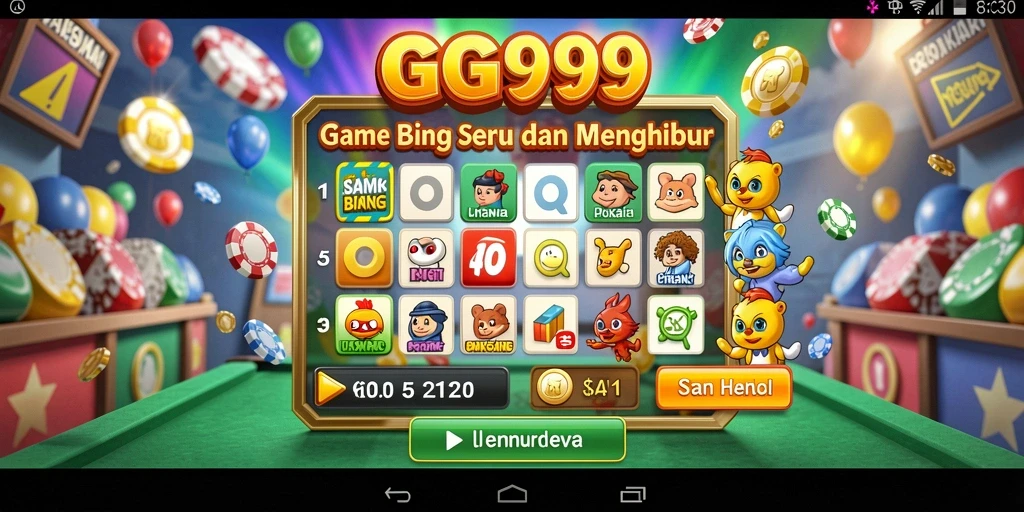 Tampilan permainan Bingo yang seru dan menarik di GG999.