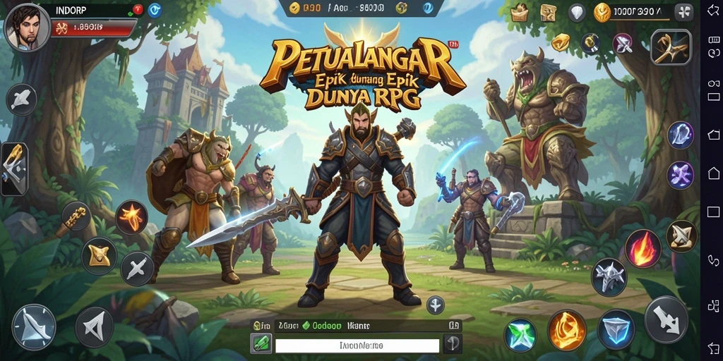 Tampilan gameplay menarik INDORP dalam dunia RPG yang menakjubkan.