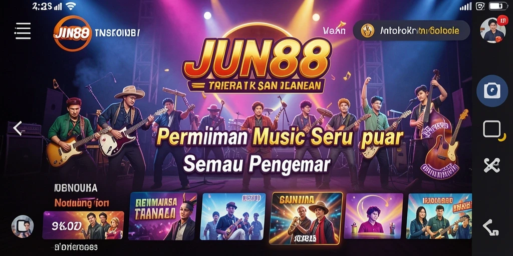 Screenshot gameplay musik seru di JUN88 dengan interaksi pengguna.