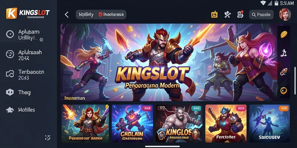 Screenshot utama KINGSLOT menampilkan fitur pembersihan sistem.