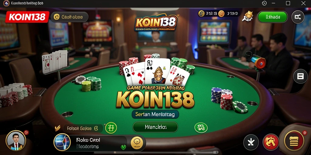 Screenshot KOIN138 menunjukkan aksi seru permainan Poker.