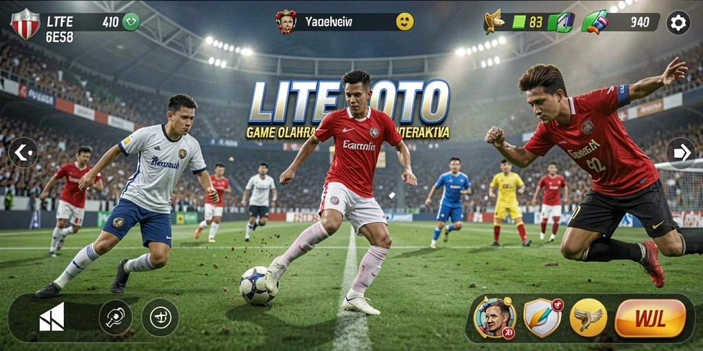 Screenshot gameplay LITETOTO dengan aksi olahraga seru.