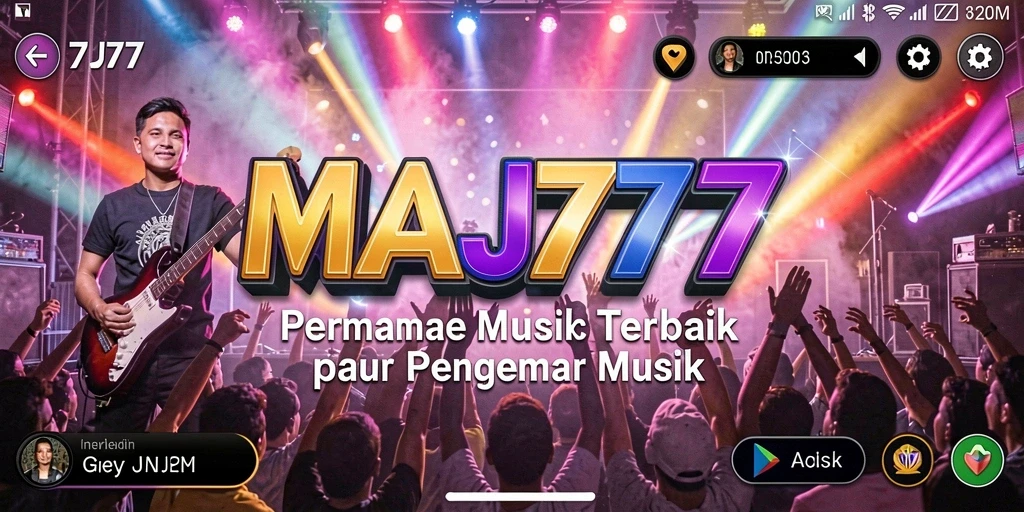 Tampilan utama MAJ777 dengan gameplay musik yang mengasyikkan.