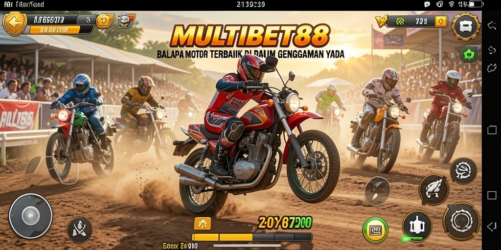 Gameplay seru dan menegangkan dari MULTIBET88 saat balapan motor.