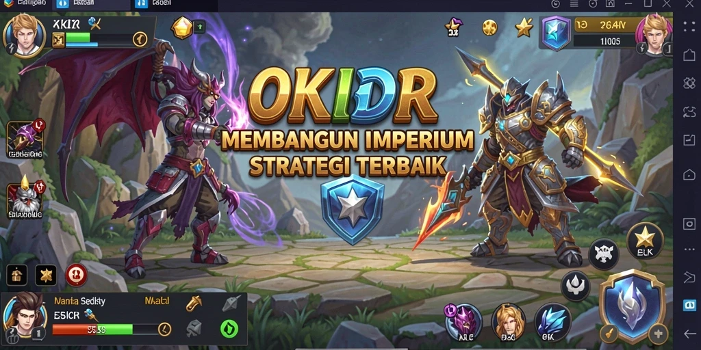 Screenshot gameplay OKIDR yang menunjukkan strategi dan pertempuran yang mendebarkan.