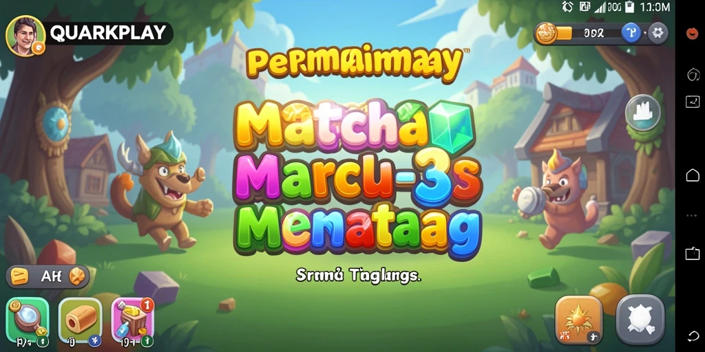 Tampilan gameplay QUARKPLAY dalam aksi Match-3 yang menantang.