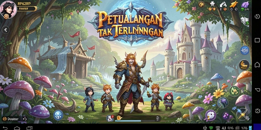 Tampilan screenshot menunjukkan aksi seru dalam dunia petualangan RP62RP.