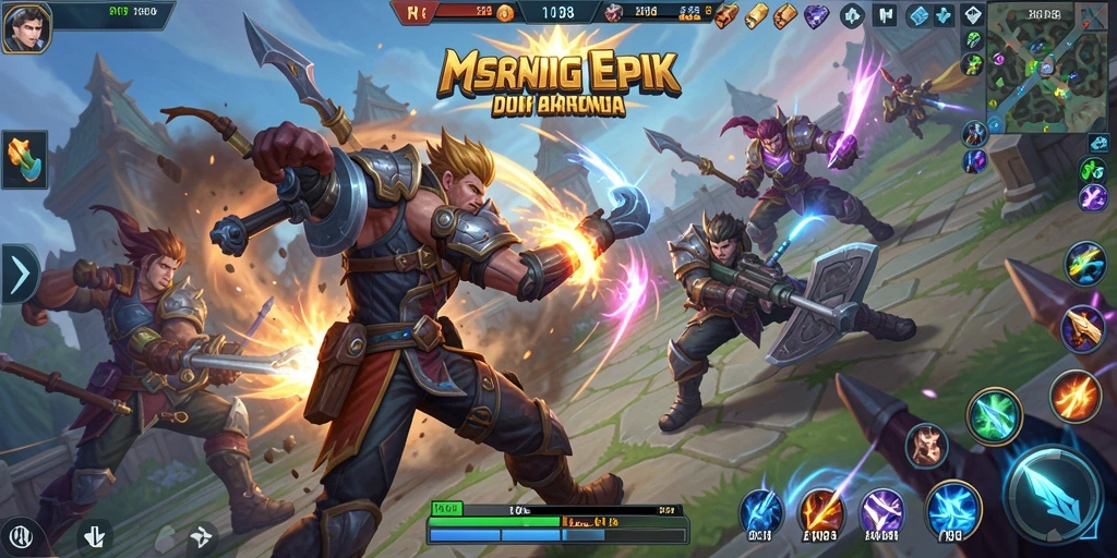 Tampilan dinamis pertarungan taktis dalam gameplay RP8.