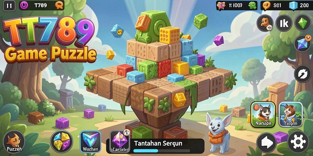 Screenshot gameplay TT789 menampilkan teka-teki yang menarik dan warna-warni.