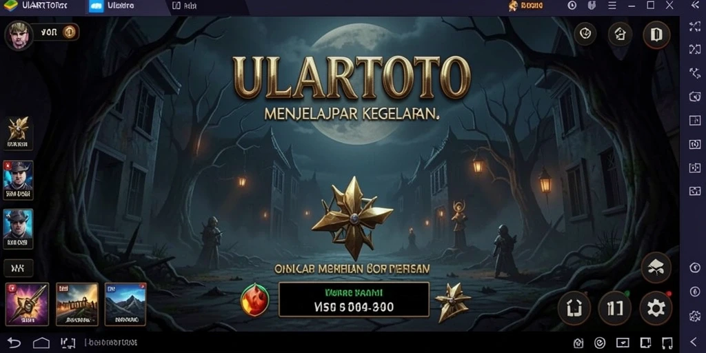 Screenshot ULARTOTO menampilkan suasana kegelapan yang mencekam.