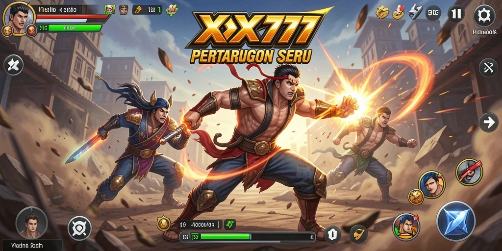 Screenshot utama XXX777 yang menunjukkan aksi seru dalam pertempuran.